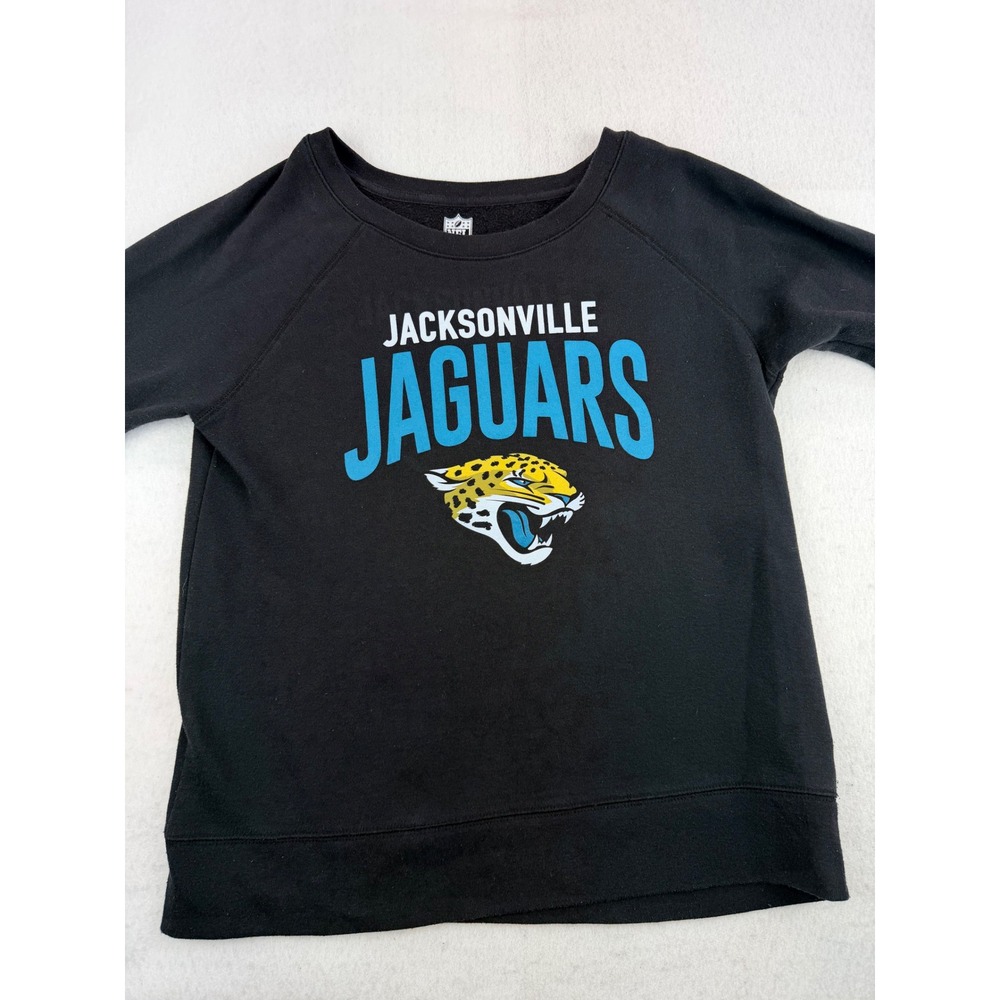 NFL Team Apparel Jacksonville Jaguars Women Medium Black Graphic Sweatshirt
